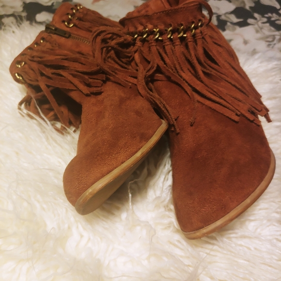 Not Rated fringe studded heel bootie size 8 - Picture 2 of 14